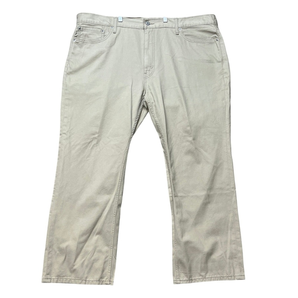 Levi's 559 Relaxed Straight Pants Mens 44x30 Tan 5-Pocket Straight Leg Twill EUC
